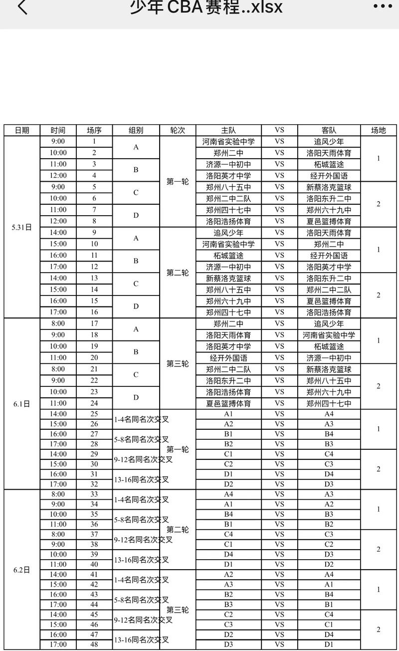 山西男篮赛程表2020年