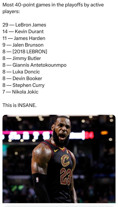 詹姆斯转会多少次季后赛