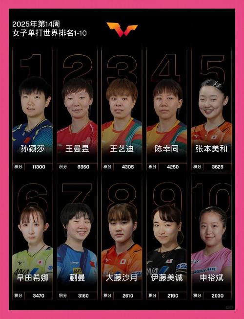 国家乒乓球女队队员名单表
