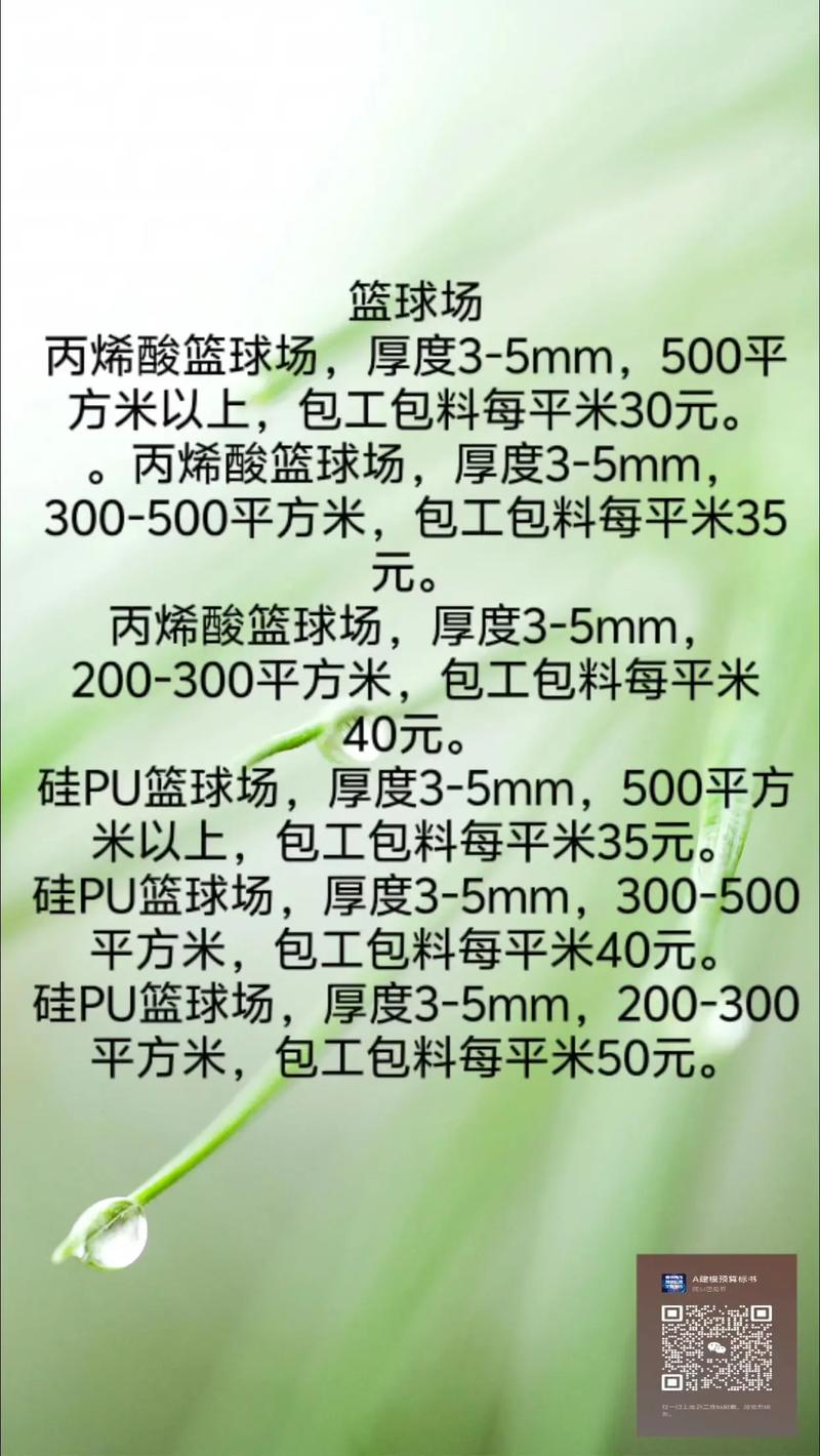 建造一个篮球场要多少钱